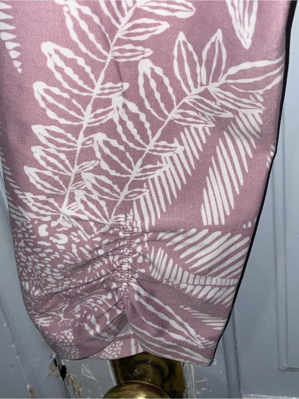 Calvin Klein Dusty Pink Botanical-Print Leggings - Picture 5 of 5